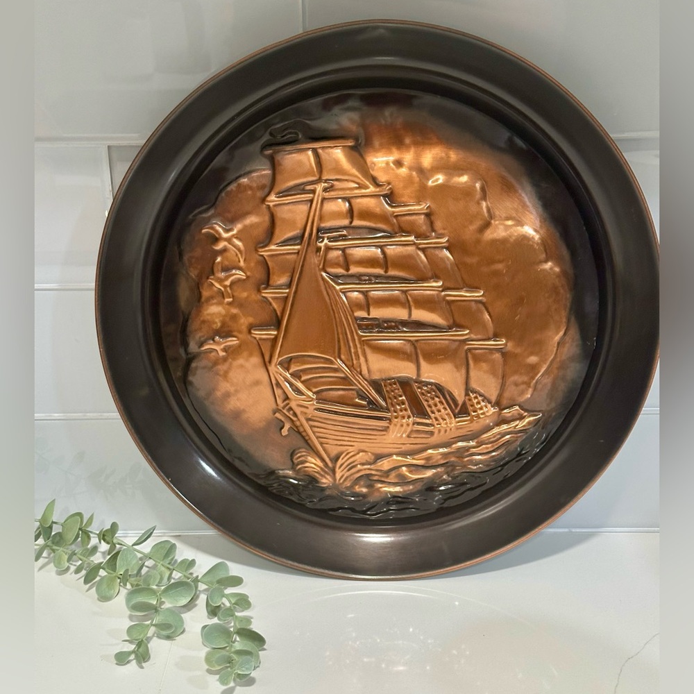 Vintage Copper Wall Art Sailboat Hanging Coppercraft Guild Wall Decor Nautical
